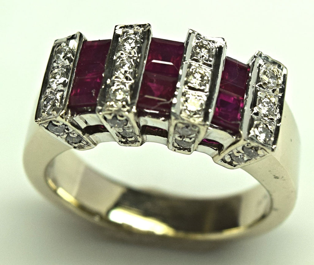 Ruby and diamond ring