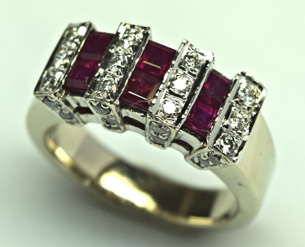 Ruby and diamond ring