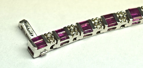 Diamond and ruby earrings