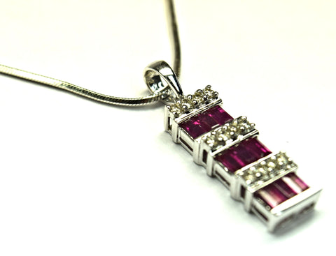 Diamond and ruby earrings