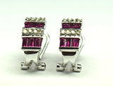 Diamond and ruby earrings