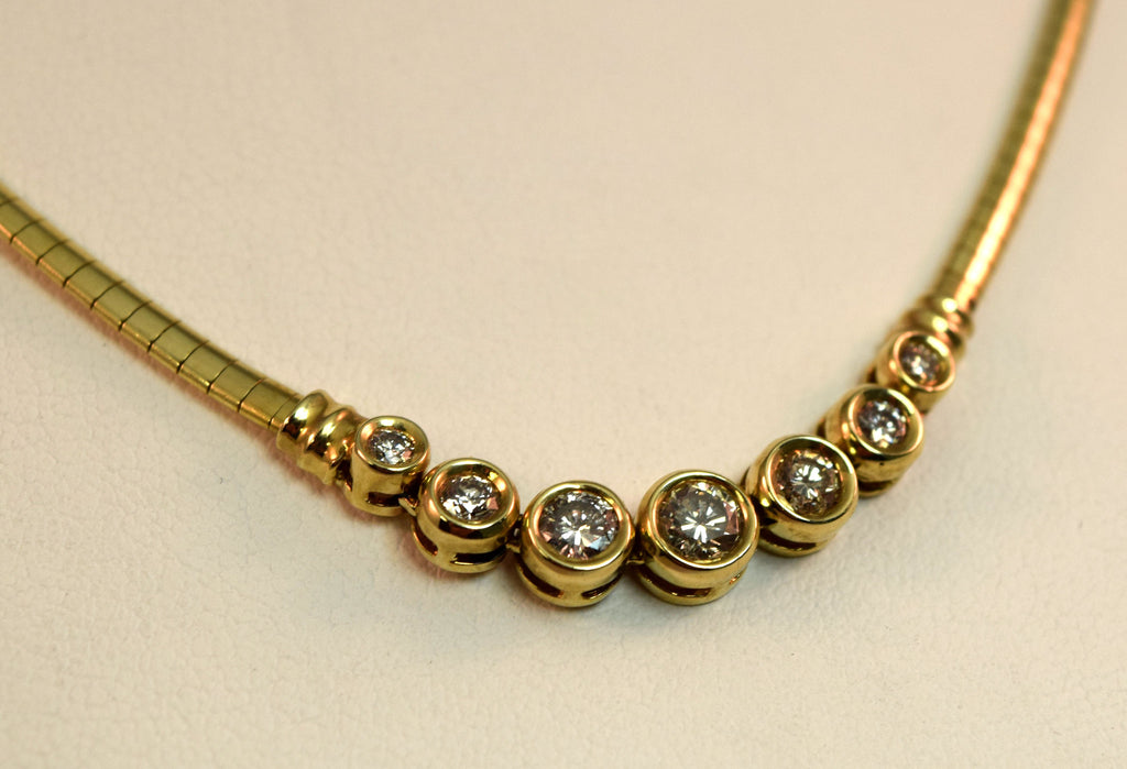 Yellow Gold Diamond Necklace