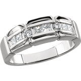Men's White Gold Diamond Ring