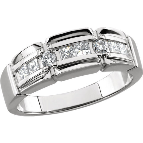 Men's White Gold Diamond Ring