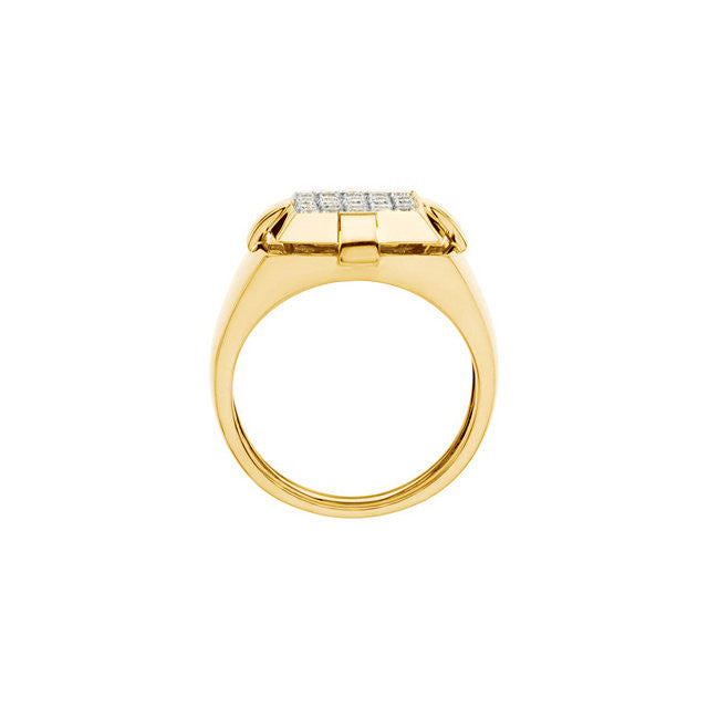 Yellow Gold Diamond Cluster Ring