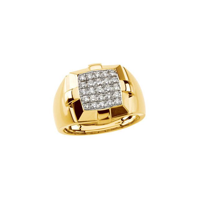 Yellow Gold Diamond Cluster Ring Yellow Gold Diamond Cluster Ring