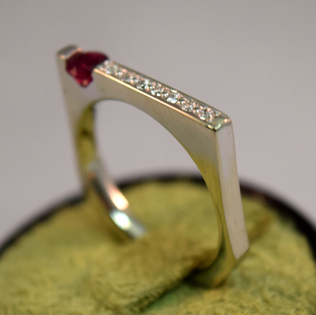 White Gold Ruby Ring