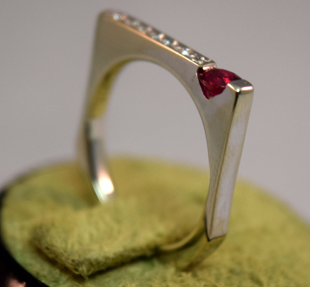 White Gold Ruby Ring