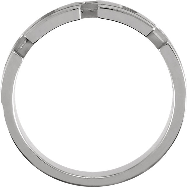 White Gold Men's Diamond Wedding Band