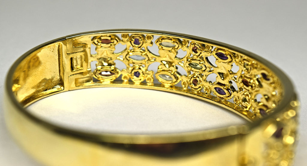 Sterling silver gold-plated cuff bracelet