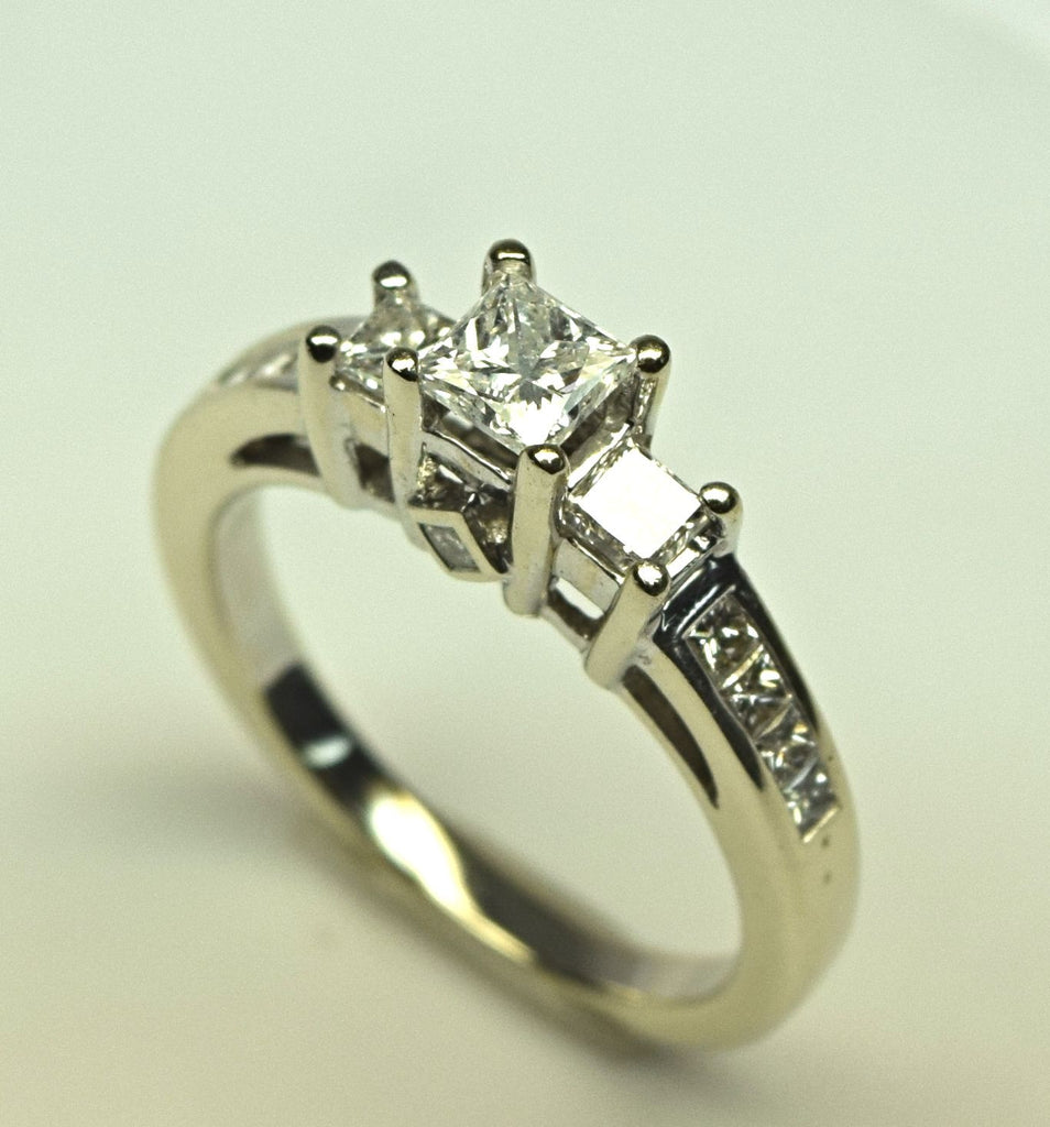 White Gold Princess Wedding Ring