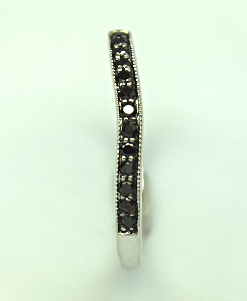 White Gold Black Diamond Band