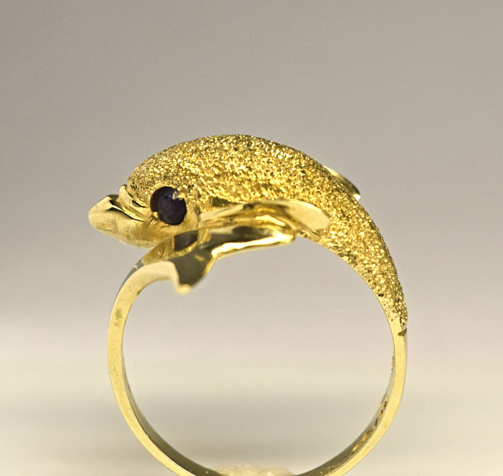Yellow Gold dolphin ring