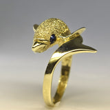 Yellow Gold dolphin ring