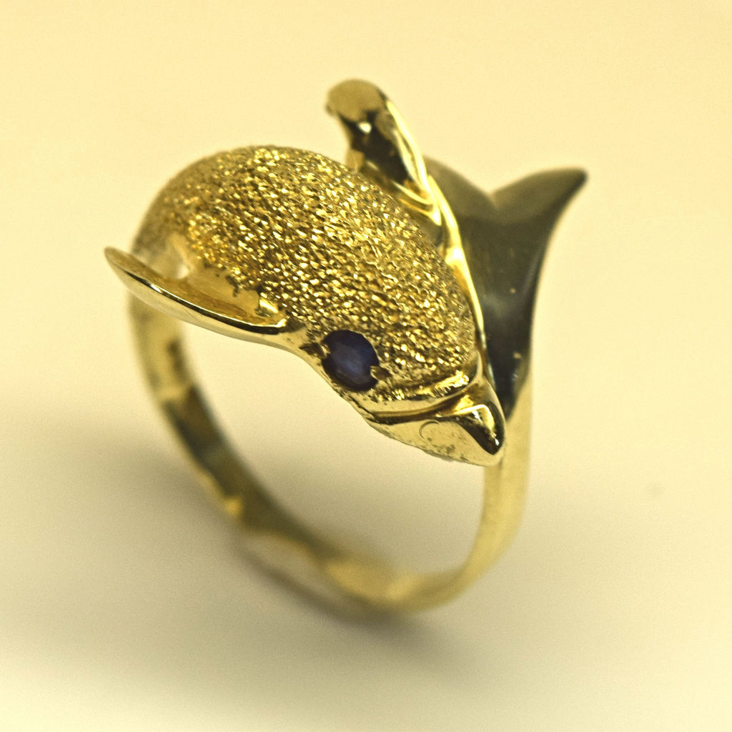 Yellow Gold dolphin ring