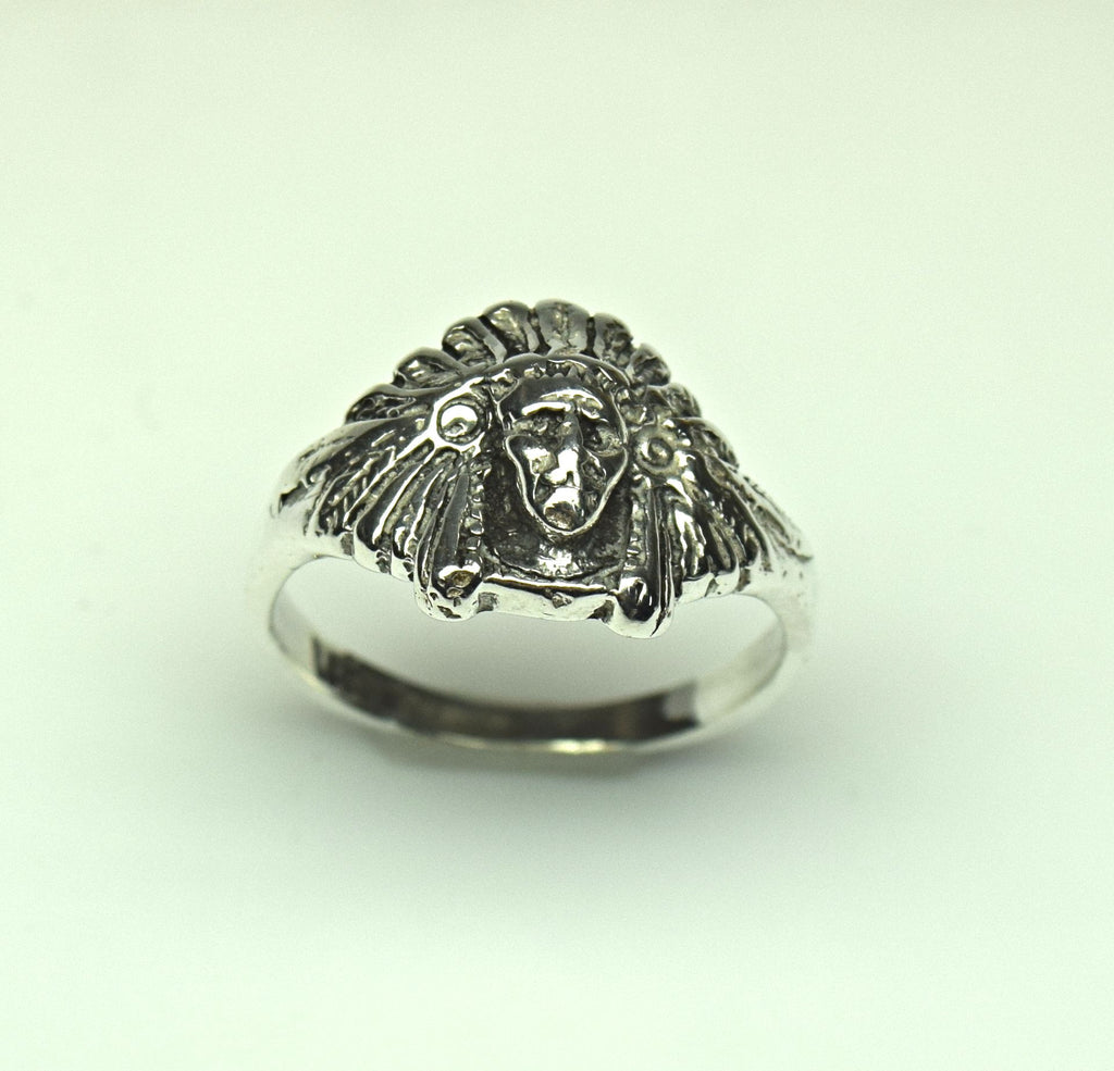 Sterling Silver Indian Head Ring