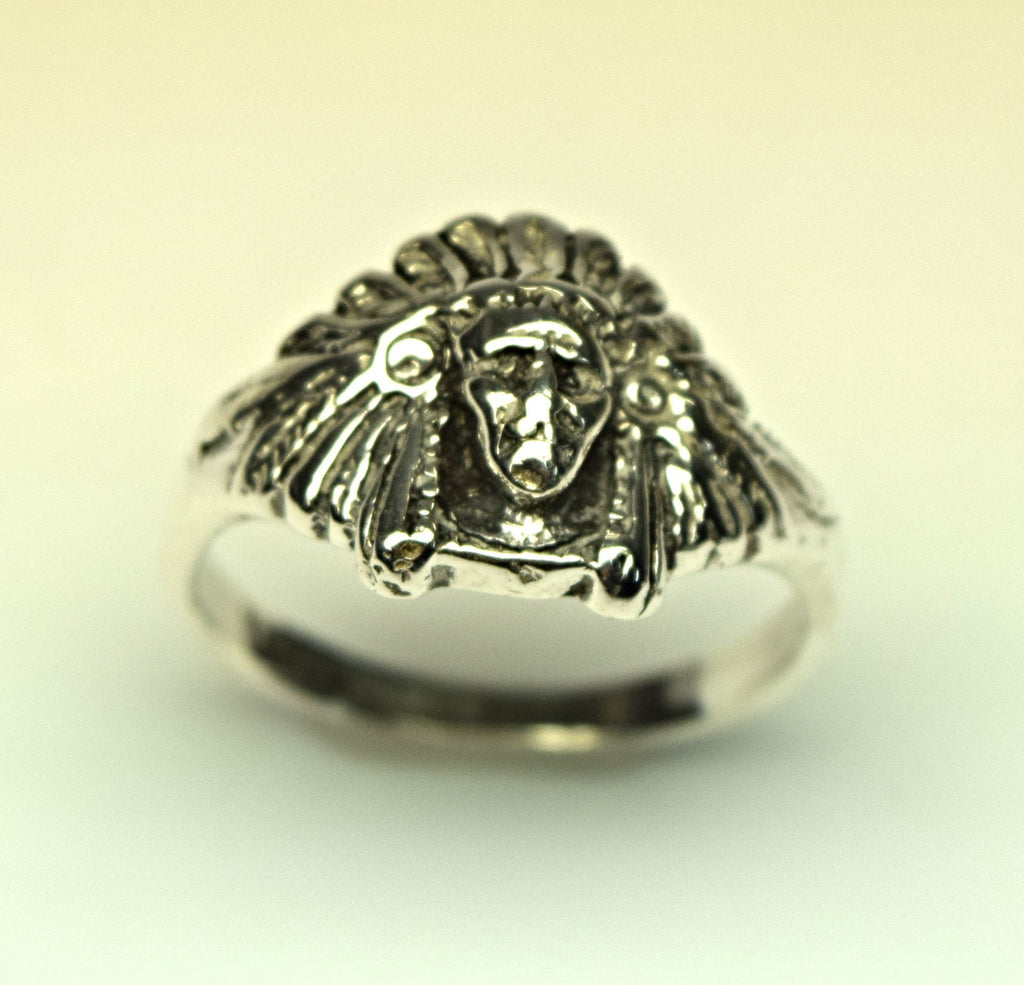 Sterling Silver Indian Head Ring