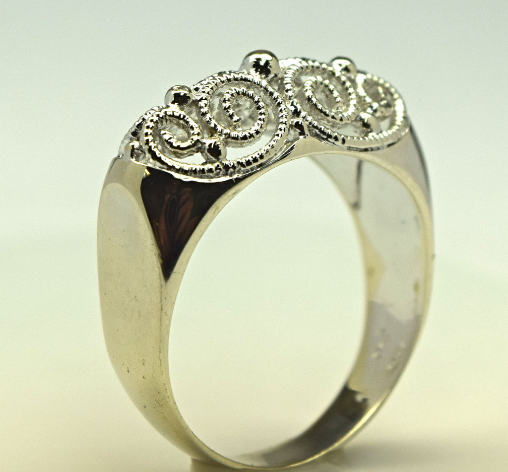 White Gold Vintage Gallery Ring