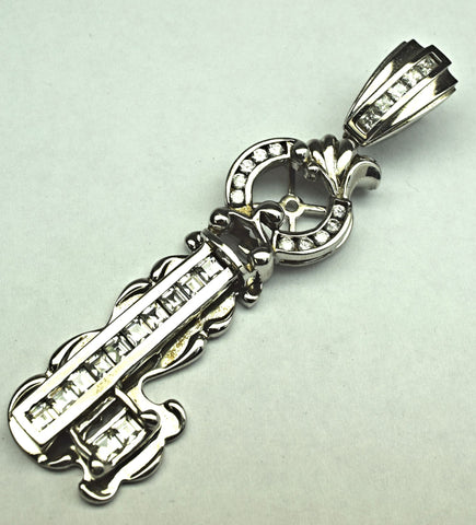 Sterling Silver Key Pendant