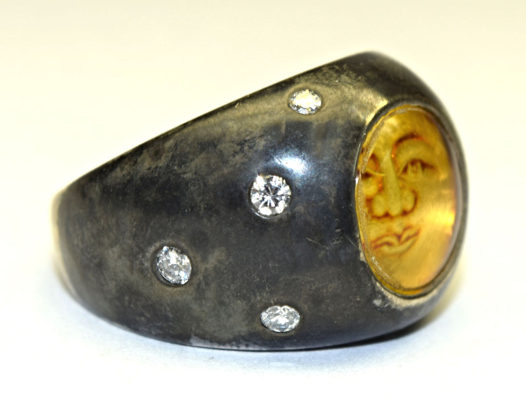 Sterling Silver "Moon in the Sky" ring