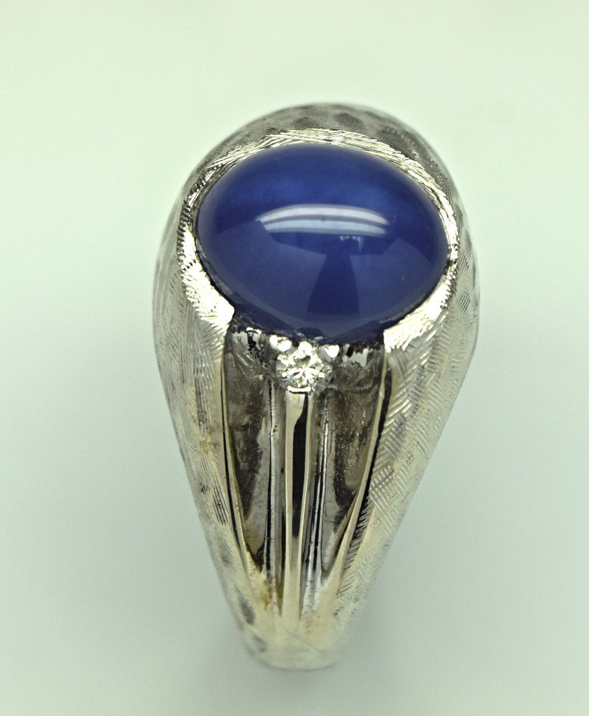 White Gold Star Sapphire Ring