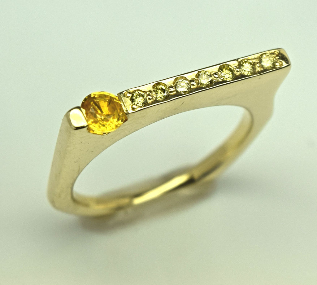Yellow Gold Yellow Sapphire Ring
