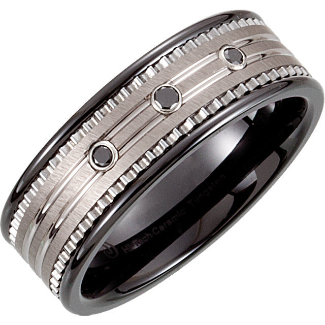 Tungsten & Ceramic Couture™ Black Diamond Band Tungsten & Ceramic Couture™ Black Diamond Band