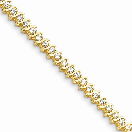 Yellow Gold Tennis Bracelet