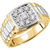 two-tone Gold Diamond Ring