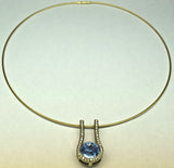 White Gold Aquamarine Necklace