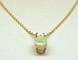 yellow gold opal necklace