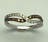White gold chocolate diamond ring
