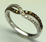 White gold chocolate diamond ring