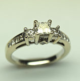 White Gold Princess Wedding Ring